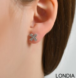 0.20 ct Londia Clover Natural Diamond Stud Earring / 1128623 - 3