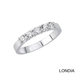 0.70 ct Londia Diamond 5 Stone Wedding Ring / 1135218 - 1