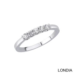 0.30 ct Londia Diamond 5 Stone Wedding Ring / 1135225 - 1