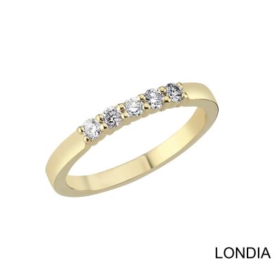 0.20 ct Londia Diamond 5 Stone Wedding Ring / 1135228 - 1