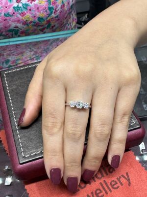 0.40 ct Londia Diamond Tria Ring / Wedding Ring / 1133636 - 2