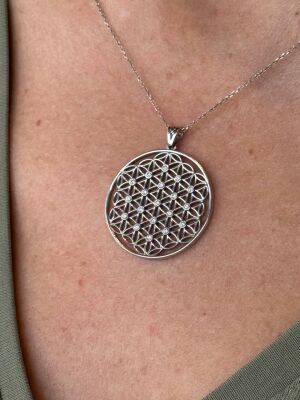 Londia Flower of Life / 0.17 ct Diamond Necklace / 14k Gold / 1132434 - 1