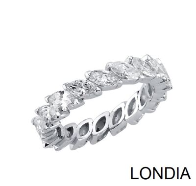 3 ct Londia Natural Diamond Marquise Cut Eternity Ring / Wedding Ring / 1133339 - 1