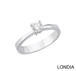  0.40 Karat Natürlicher Diamant Verlobungsring / F GIA Zertifiziert / 1135890 - 