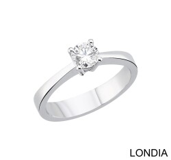 0.50 Karat Natürlicher Diamant Verlobungsring / F GIA Zertifiziert / 1135891 - 