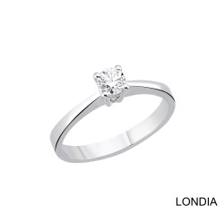 0.30 ct Diamond Minimalist Engagement Ring / F Color GIA Certificated /1135892 - 1