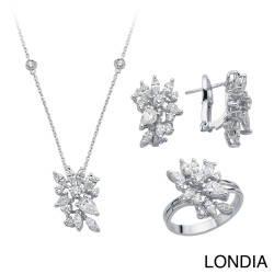 Londia Natural Marquise and Drop Cut Special Design Diamond Set / DS1137970 - 