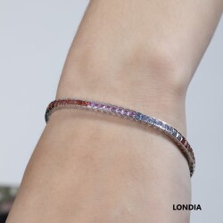 Londia Rainbow Natural Sapphire Bracelet - 