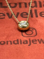 Londia Solitär Halskette / (0,37 Karat) Diamant Halskette 1134212 - 3