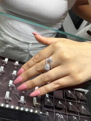 Natürlicher Diamant Ring / (0.43 Karat) Geschenk Ring für Frau / Modern Design Ring / 1133462 - 3