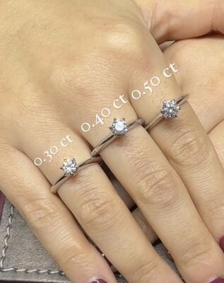 Natürlicher Diamant Verlobungsring / F Seltenes Weiß / GIA Zertifiziert Ring Design Ring / 1135040 - 1