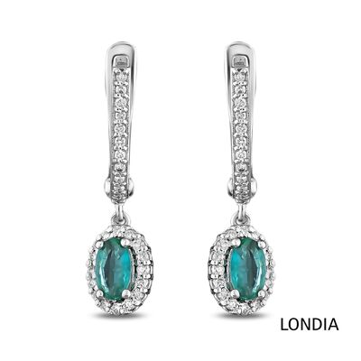 Oval Cut Emerald and Diamond Wedding Set DS1118824 - 4