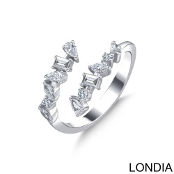 Serpenti Diamond Fashion Ring / 18K Gold / Diamond Ring / Multi Stone Ring / Cross Over Mix Diamond Ring / For Woman Gift 1128601 - 