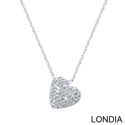 0.30 ct. Londia Natural Diamond Heart Necklace / Design Hear Pendant / Valentine's Day Gift / 1128214 - 1
