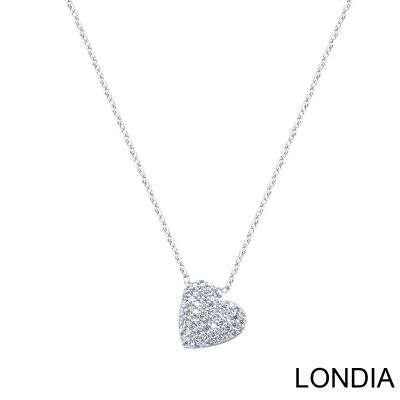 0.30 ct. Londia Natural Diamond Heart Necklace / Design Hear Pendant / Valentine's Day Gift / 1128214 - 2