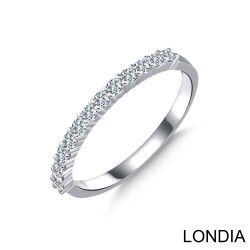 0.33 ct Wedding Ring /Half Eternity Diamond Ring / 14K Solid Gold / Genuine Diamond Ring / Wedding Ring /Round Cut Brilliant Ring / 1127312 - 