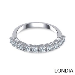 0.74 ct Wedding Ring / Half Tour Diamond Ring / Thin Eternity Band / Dainty Ring / Delicate Ring 1127310 - 2